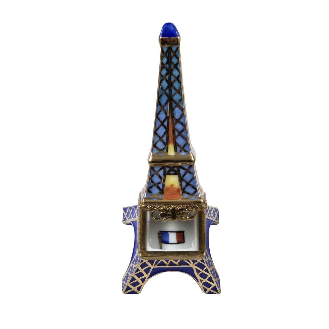 Paris Eiffel Tower in Blue, Rochard Limoges Box