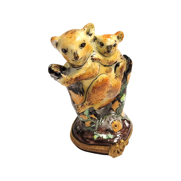 2 Koala Bear Porcelain Limoges Trinket Box