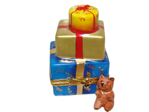 Christmas Presents Limoges Porcelain Box