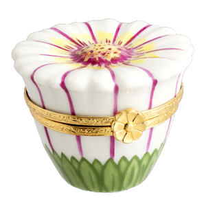 Daisy: White Limoges Porcelain Box
