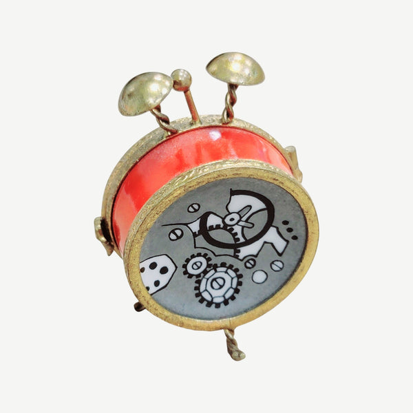 Alarm Clock Porcelain Limoges Trinket Box