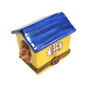 Big Dog in Dog House Porcelain Limoges Trinket Box