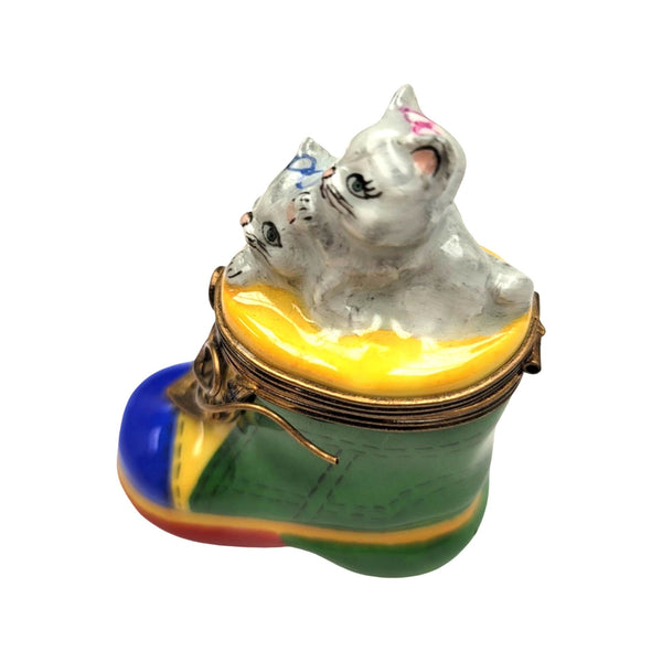 Cat in Boot Porcelain Limoges Trinket Box
