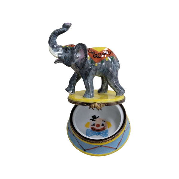 Circus Elephant Porcelain Limoges Trinket Box