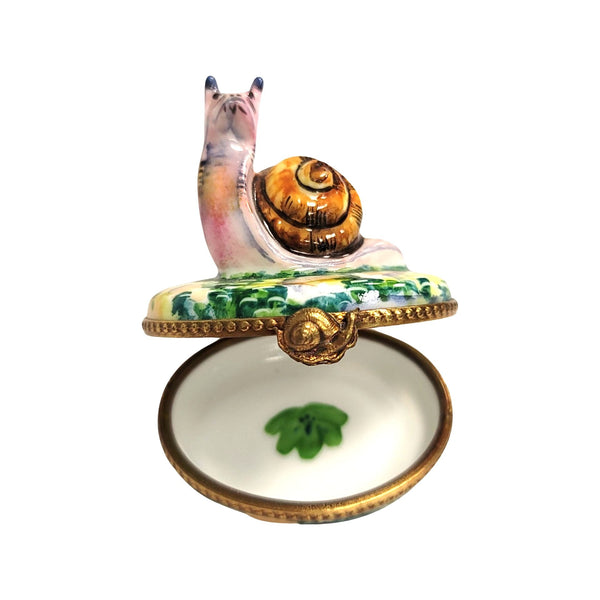 Escargot Snail Porcelain Limoges Trinket Box