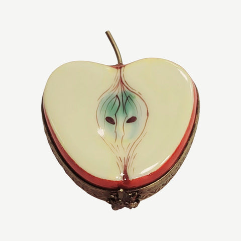 Half Apple Porcelain Limoges Trinket Box