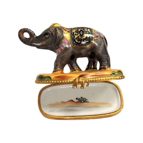 Imperial Elephant Porcelain Limoges Trinket Box