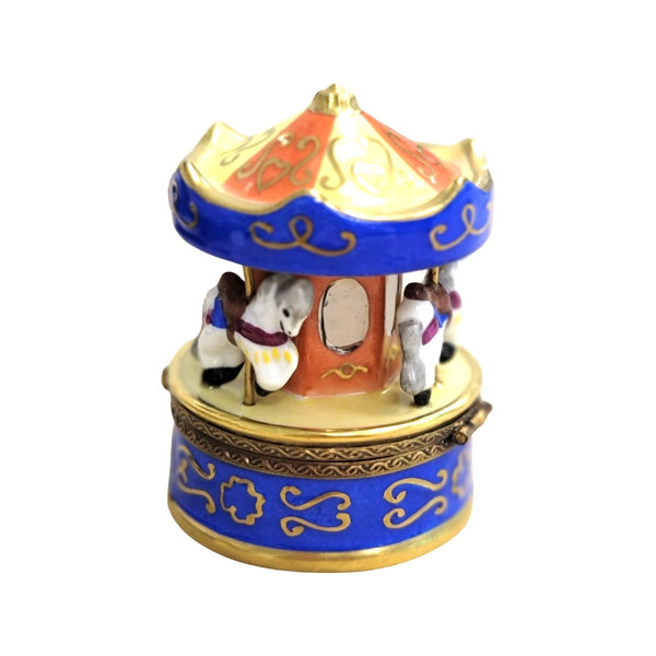 Merry Go Round Carousel Porcelain Limoges Trinket Box