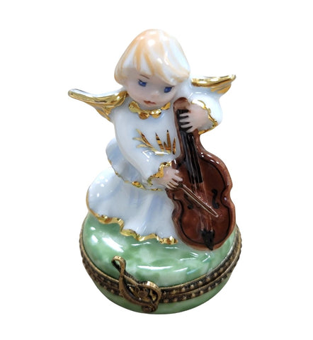 Music Angel Porcelain Limoges Trinket Box