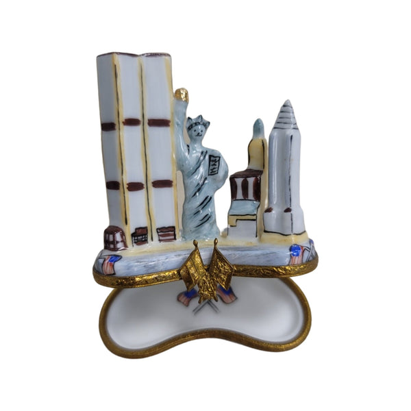 New York Monuments Porcelain Limoges Trinket Box
