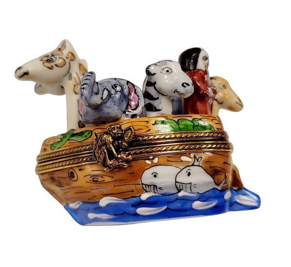 Noahs Ark Porcelain Limoges Trinket Box