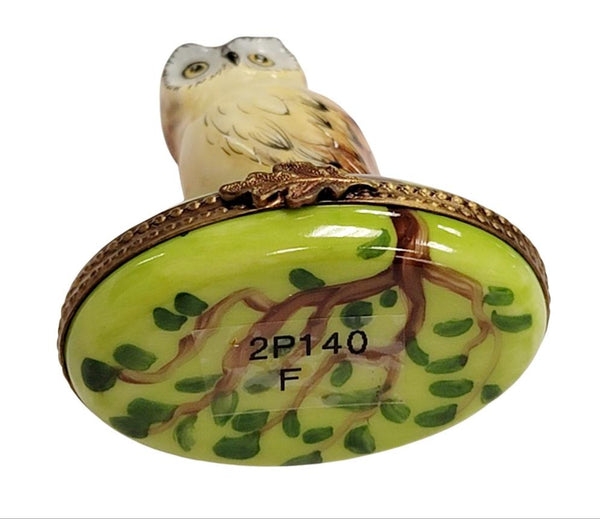 Owl Porcelain Limoges Trinket Box