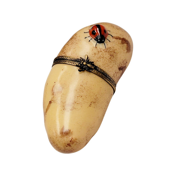 Potato w Lady Bug Porcelain Limoges Trinket Box