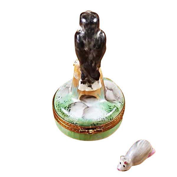 Falcon with Mouse Limoges Porcelain Box