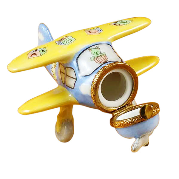 Airplane Baby Decor Limoges Porcelain Box