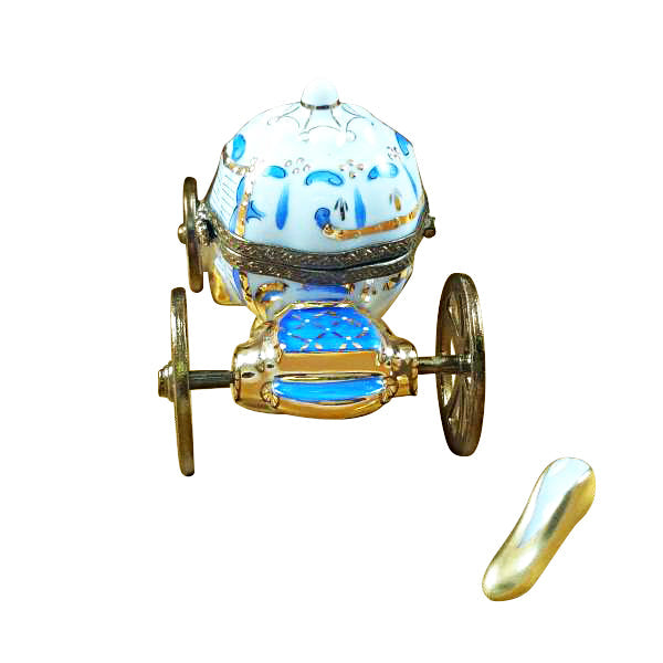 Cinderella Carriage with Shoe Limoges Porcelain Box