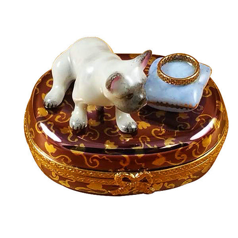 French Bulldog Limoges Porcelain Box