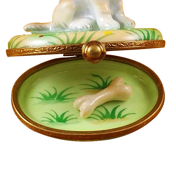 Blond / Yellow Labrador Limoges Porcelain Box