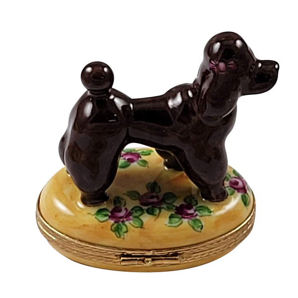 Chocolate Poodle Limoges Porcelain Box