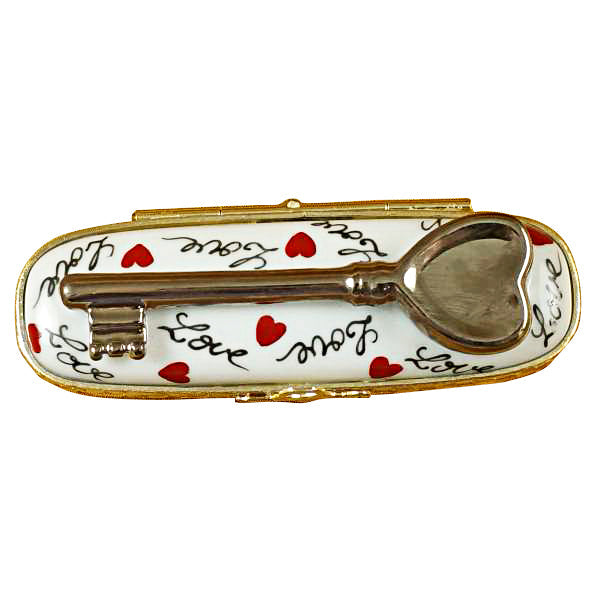 Key to My Heart Limoges Porcelain Box