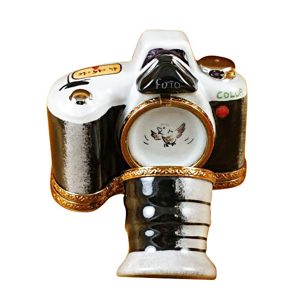 Camera with Film & Photo Limoges Porcelain Box