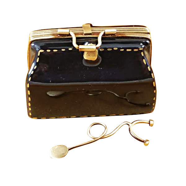 Doctor's Bag with Stethoscope Limoges Porcelain Box