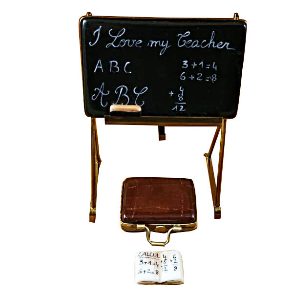 Teacher's Blackboard Limoges Porcelain Box