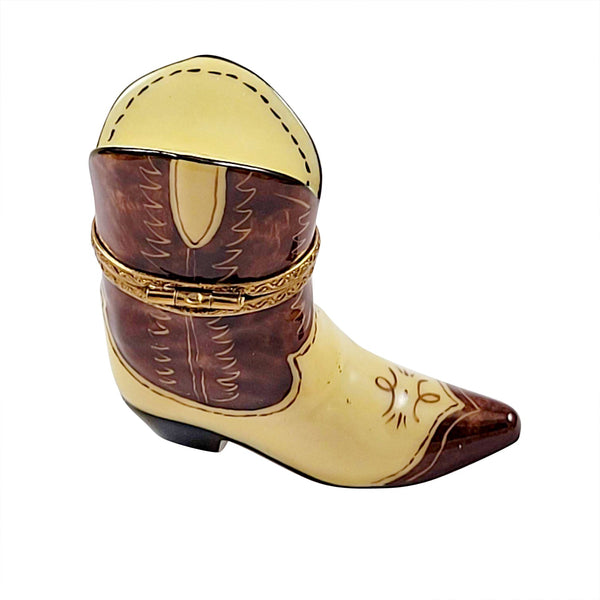 Cowboy Boot Limoges Porcelain Box