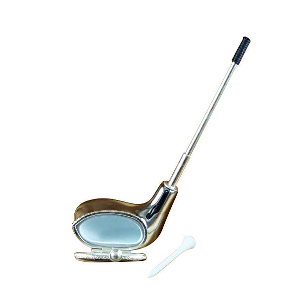Silver Streak Driver with Removable Tee Limoges Porcelain Box