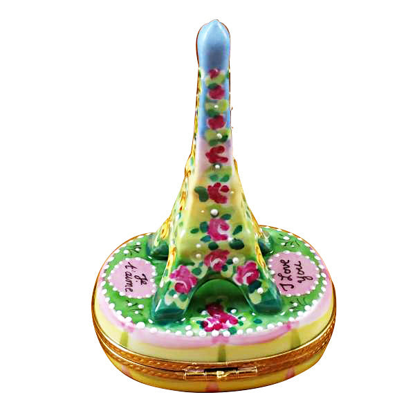 Romantic Eiffel Tower Limoges Porcelain Box