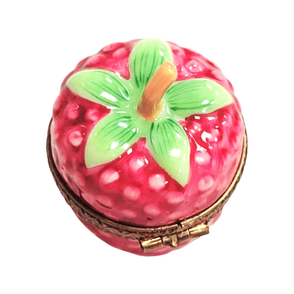 Rasberry Porcelain Limoges Trinket Box