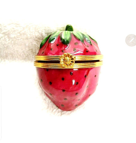 Strawberry Limoges Box-fruit strawberry-Limoges Box Boutique