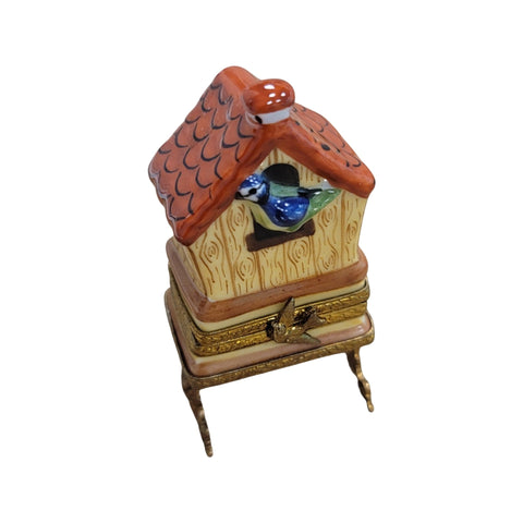 Small Bird House Porcelain Limoges Trinket Box