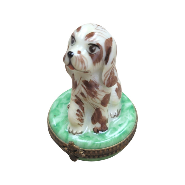 Spotted Dog Porcelain Limoges Trinket Box