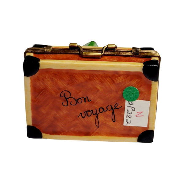 Suitcase Travel Case Porcelain Limoges Trinket Box