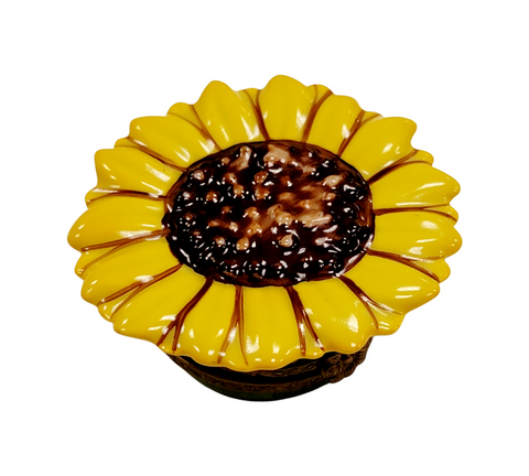 Sunflower Porcelain Limoges Trinket Box