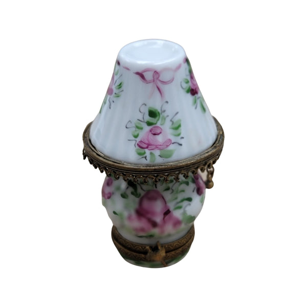 Table Lamp Flower Shade Porcelain Limoges Trinket Box