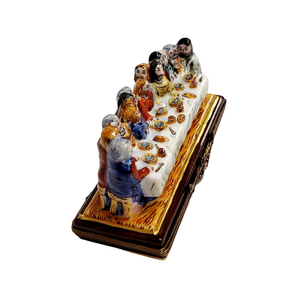 The Last Supper Christian Jesus Porcelain Limoges Trinket Box