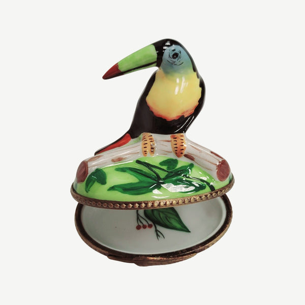 Toucan Bird Porcelain Limoges Trinket Box