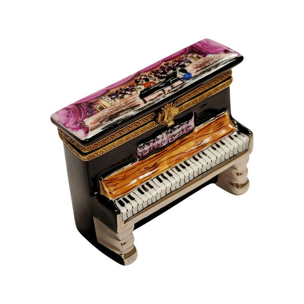 Upright Piano Choir Pianoist Porcelain Limoges Trinket Box