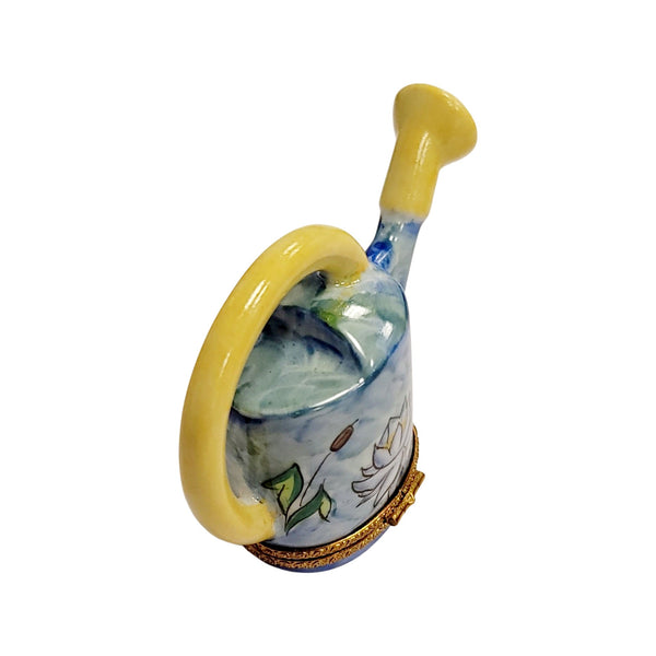Watering Can w Frog Porcelain Limoges Trinket Box