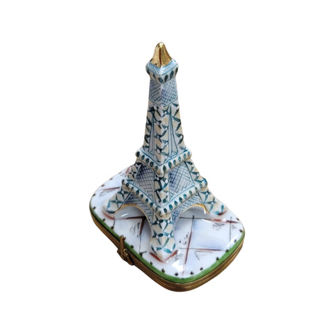 White Eiffel Tower Porcelain Limoges Trinket Box