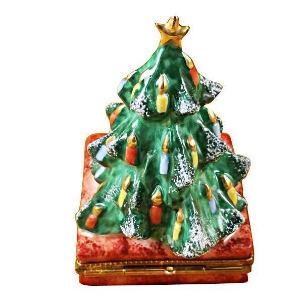 Christmas Tree with Manger Nativity limoges box
