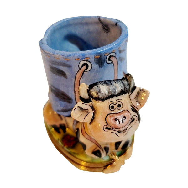 Cow Vase Pencil Holder Well Detailed