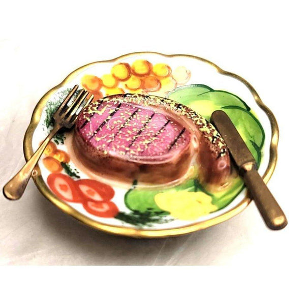 Steak Dinner Vegetables on Plate