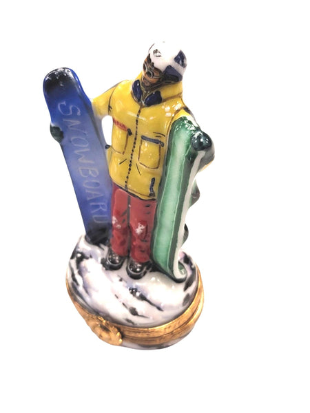 Man w Snowboard Figurine