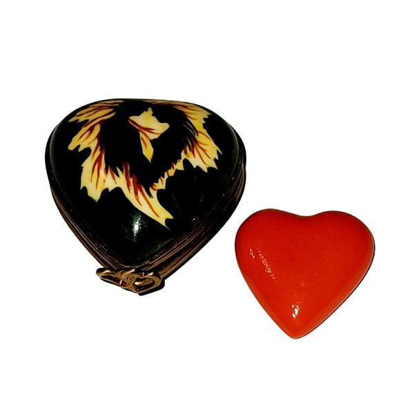Man Woman Love Passion Fire Heart Limoges Box