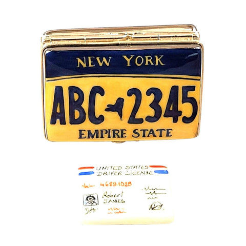 New York License Plate with Driver's License
