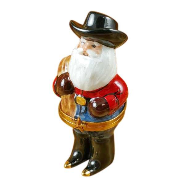 Santa Texas with Hat Boots Rope & Removable Present