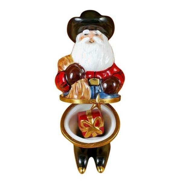 Santa Texas with Hat Boots Rope & Removable Present